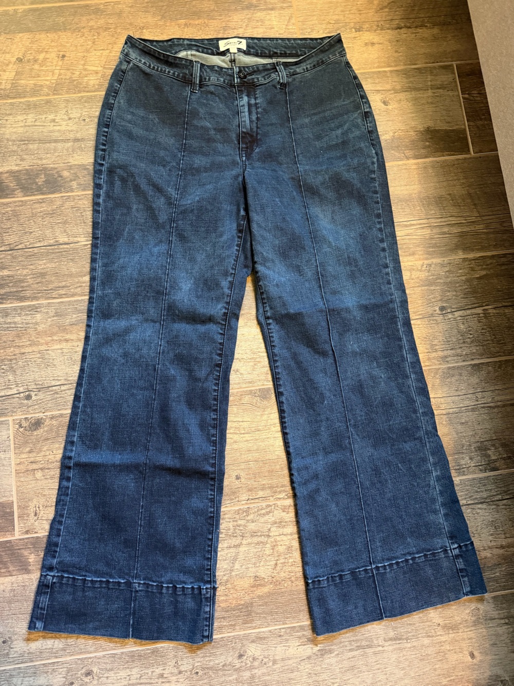 7 For All Mankind Dark Blue Flare Jeans